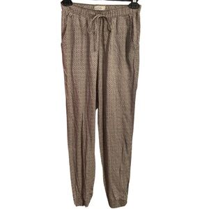 Abercrombie & Fitch Cream and Brown Relaxed Jogger Pants